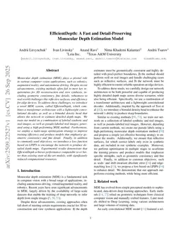 EfficientDepth: A Fast and Detail-Preserving Monocular Depth Estimation Model