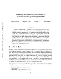 Smoothing-Based Conformal Prediction for Balancing Efficiency and Interpretability