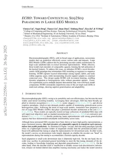ECHO: Toward Contextual Seq2Seq Paradigms in Large EEG Models