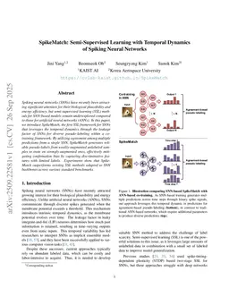 SpikeMatch: Semi-Supervised Learning with Temporal Dynamics of Spiking Neural Networks