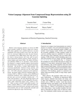 GaussianVision: Vision-Language Alignment from Compressed Image Representations using 2D Gaussian Splatting