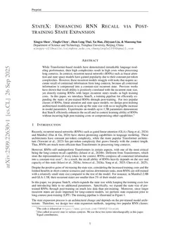 StateX: Enhancing RNN Recall via Post-training State Expansion
