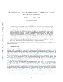 Towards Efficient Online Exploration for Reinforcement Learning with Human Feedback