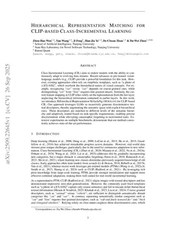 Hierarchical Representation Matching for CLIP-based Class-Incremental Learning