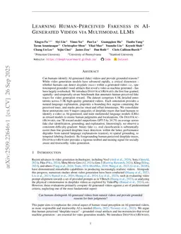 Learning Human-Perceived Fakeness in AI-Generated Videos via Multimodal LLMs