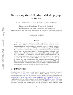 Forecasting West Nile virus with deep graph encoders