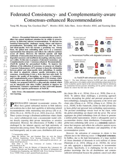 Federated Consistency- and Complementarity-aware Consensus-enhanced Recommendation