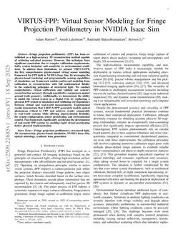 VIRTUS-FPP: Virtual Sensor Modeling for Fringe Projection Profilometry in NVIDIA Isaac Sim