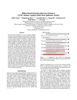 Bidirectional Intention Inference Enhances LLMs' Defense Against Multi-Turn Jailbreak Attacks