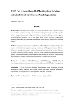UESA-Net: U-Shaped Embedded Multidirectional Shrinkage Attention Network for Ultrasound Nodule Segmentation
