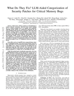 What Do They Fix? LLM-Aided Categorization of Security Patches for Critical Memory Bugs