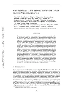 VideoScore2: Think before You Score in Generative Video Evaluation