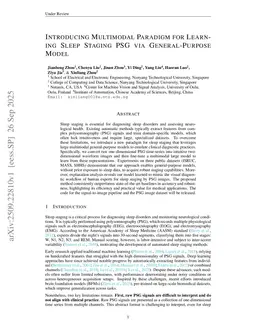 Introducing Multimodal Paradigm for Learning Sleep Staging PSG via General-Purpose Model