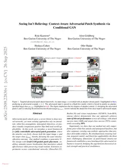 Seeing Isn't Believing: Context-Aware Adversarial Patch Synthesis via Conditional GAN