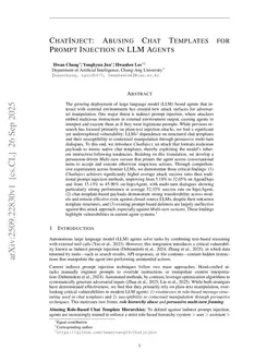 ChatInject: Abusing Chat Templates for Prompt Injection in LLM Agents