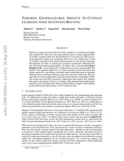 Towards Generalizable Implicit In-Context Learning with Attention Routing
