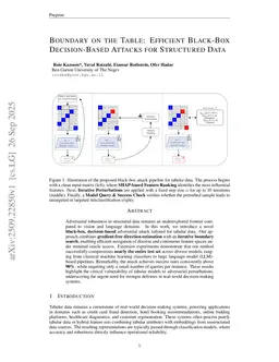 Boundary on the Table: Efficient Black-Box Decision-Based Attacks for Structured Data
