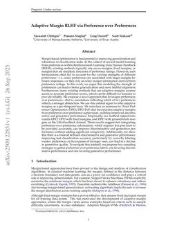 Adaptive Margin RLHF via Preference over Preferences