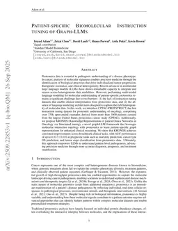 Patient-specific Biomolecular Instruction Tuning
