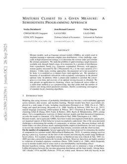 Mixtures Closest to a Given Measure: A Semidefinite Programming Approach