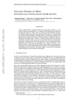 Infusing Theory of Mind into Socially Intelligent LLM Agents