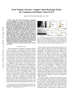 Good Weights: Proactive, Adaptive Dead Reckoning Fusion for Continuous and Robust Visual SLAM