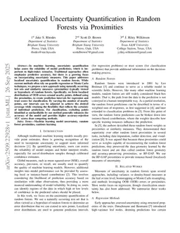 Localized Uncertainty Quantification in Random Forests via Proximities