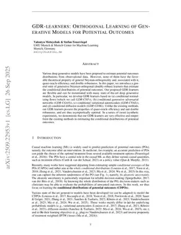 GDR-learners: Orthogonal Learning of Generative Models for Potential Outcomes