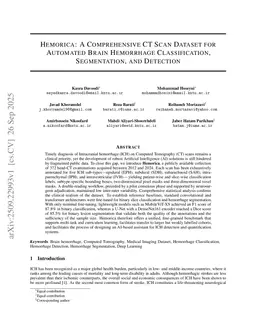 Hemorica: A Comprehensive CT Scan Dataset for Automated Brain Hemorrhage Classification, Segmentation, and Detection