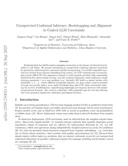 Unsupervised Conformal Inference: Bootstrapping and Alignment to Control LLM Uncertainty