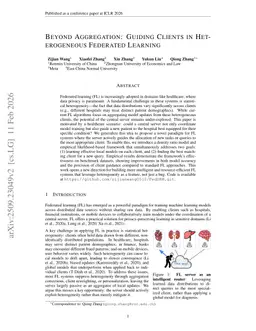 Beyond Aggregation: Guiding Clients in Heterogeneous Federated Learning