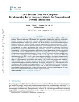 Local Success Does Not Compose: Benchmarking Large Language Models for Compositional Formal Verification