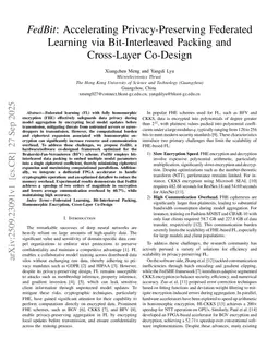FedBit: Accelerating Privacy-Preserving Federated Learning via Bit-Interleaved Packing and Cross-Layer Co-Design