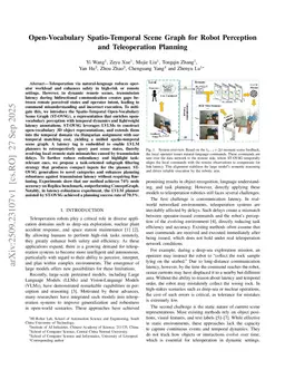 Open-Vocabulary Spatio-Temporal Scene Graph for Robot Perception and Teleoperation Planning