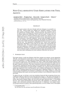 Non-Collaborative User Simulators for Tool Agents