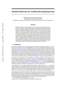 Statistical Inference for Gradient Boosting Regression