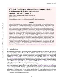 C$^2$GSPG: Confidence-calibrated Group Sequence Policy Gradient towards Self-aware Reasoning