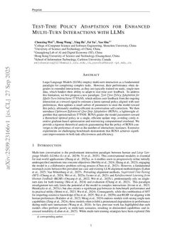 Test-Time Policy Adaptation for Enhanced Multi-Turn Interactions with LLMs