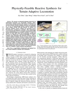Physically-Feasible Reactive Synthesis for Terrain-Adaptive Locomotion