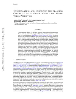 Understanding and Enhancing the Planning Capability of Language Models via Multi-Token Prediction