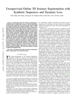 Unsupervised Online 3D Instance Segmentation with Synthetic Sequences and Dynamic Loss