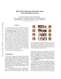 Real-World Transferable Adversarial Attack on Face-Recognition Systems
