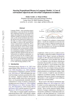 Steering Prepositional Phrases in Language Models: A Case of with-headed Adjectival and Adverbial Complements in Gemma-2