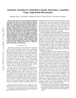 Simulated Annealing for Multi-Robot Ergodic Information Acquisition Using Graph-Based Discretization