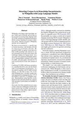 Detecting Corpus-Level Knowledge Inconsistencies in Wikipedia with Large Language Models