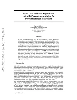 More Data or Better Algorithms: Latent Diffusion Augmentation for Deep Imbalanced Regression