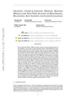Training Vision-Language Process Reward Models for Test-Time Scaling in Multimodal Reasoning: Key Insights and Lessons Learned