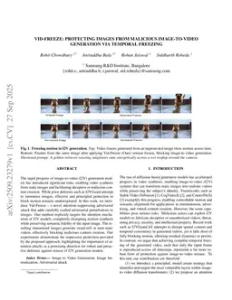 Vid-Freeze: Protecting Images from Malicious Image-to-Video Generation via Temporal Freezing