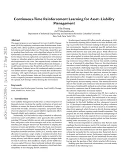 Continuous-Time Reinforcement Learning for Asset-Liability Management