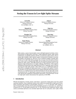 Seeing the Unseen in Low-light Spike Streams